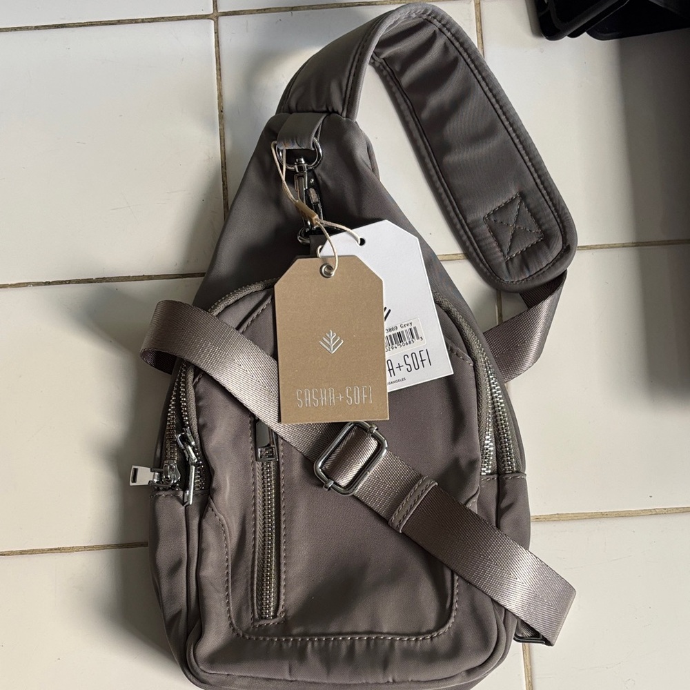 Gray Men's Crossbody Bag